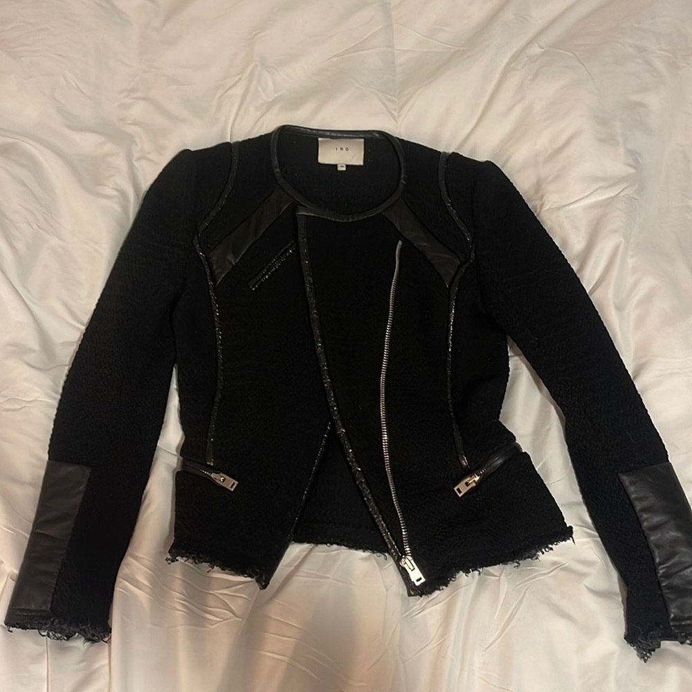 IRO Tailored Fringe-Trim Jacket